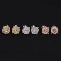 GL Fashion Style VVS Round Moissanite Earrings