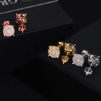 GL Fashion Style S925 Silver VVS Round Moissanite Earrings