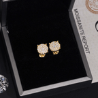 GL Fashion Style S925 Silver VVS Round Moissanite Earrings