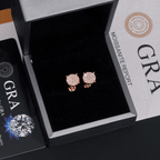 GL Fashion Style S925 Silver VVS Round Moissanite Earrings