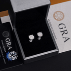 GL Fashion Style S925 Silver VVS Round Moissanite Earrings