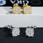 GL Fashion Style S925 Silver VVS Round Moissanite Earrings