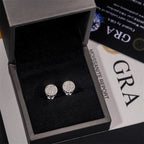 9MM Round Shaped VVS Moissanite Stud Earrings