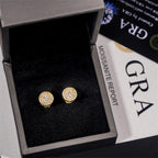 9MM Round Shaped VVS Moissanite Stud Earrings