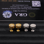 9MM Round Shaped VVS Moissanite Stud Earrings