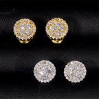 9MM Round Shaped VVS Moissanite Stud Earrings