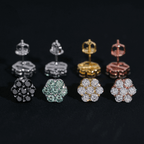 GL Hip Hop Earrings 925 Sterling Silver Moissanite Stud Earrings