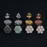 GL Hip Hop Earrings 925 Sterling Silver Moissanite Stud Earrings