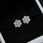 GL Hip Hop Earrings 925 Sterling Silver Moissanite Stud Earrings