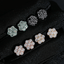 GL Hip Hop Earrings 925 Sterling Silver Moissanite Stud Earrings