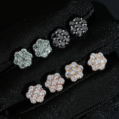 GL Hip Hop Earrings 925 Sterling Silver Moissanite Stud Earrings