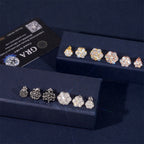 GL Hip Hop Earrings 925 Sterling Silver Moissanite Stud Earrings