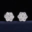 GL 925 Silver Flower Moissanite Earrings