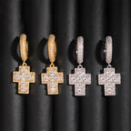 Cross Princess Cut VVS Moissanite Earrings