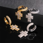 Cross Princess Cut VVS Moissanite Earrings