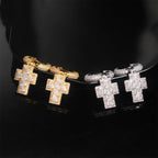 Cross Princess Cut VVS Moissanite Earrings