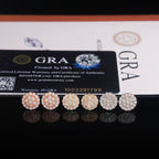 【US 3 Days Delivery】GL Fashion  Round Cut S925 Silver VVS Diamond Moissanite Classic Silver Earrings