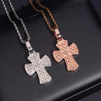 S925 Silver Micro Pave VVS Moissanite Cross Pendant