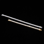 GL3MM 4MM 5A+ Diamond Tennis Chain 14K Gold Plated