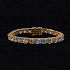 GL3MM 4MM 5A+ Diamond Tennis Chain 14K Gold Plated
