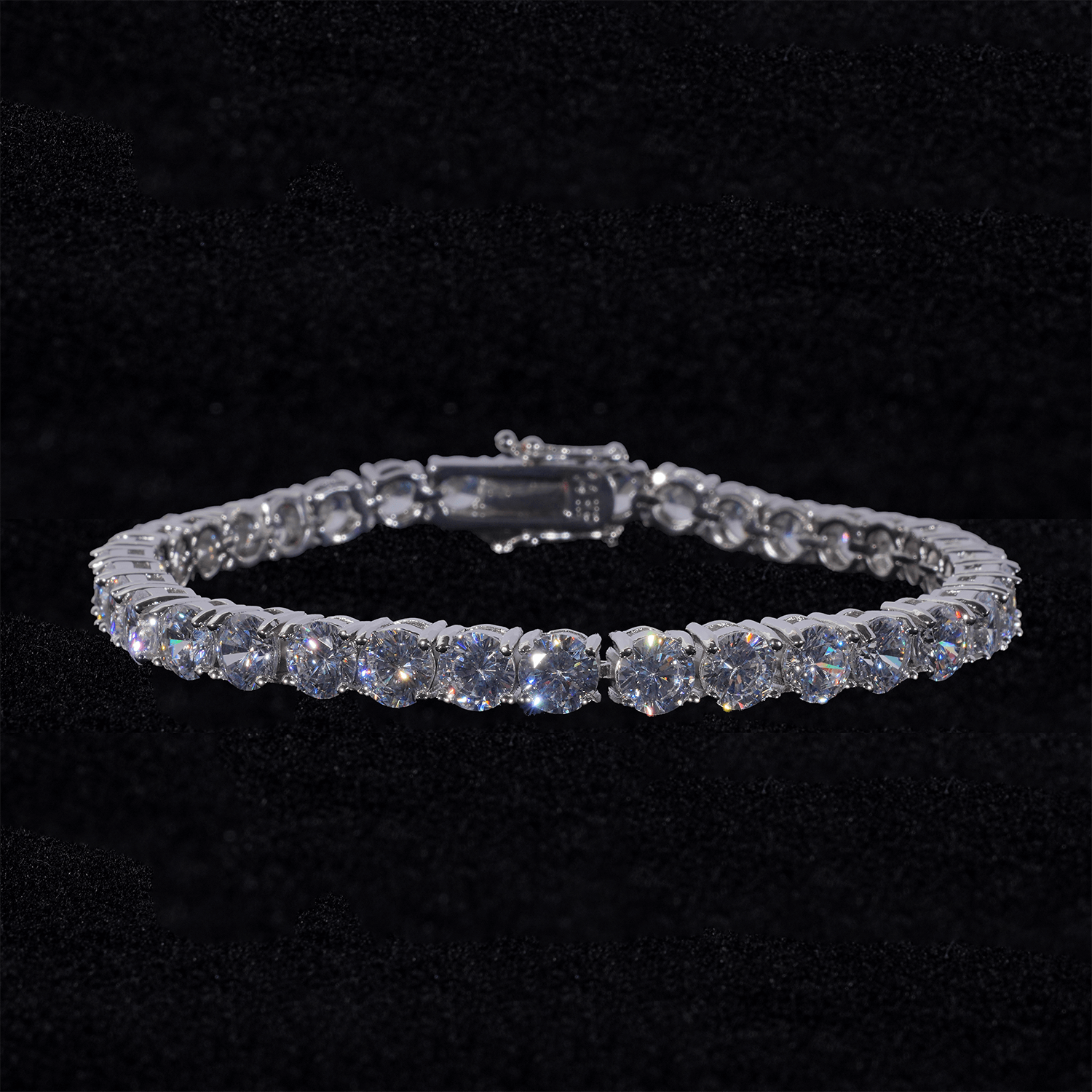 GL3MM 4MM 5A+ Diamond Tennis Chain 14K Gold Plated