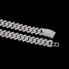 GL 13MM Sharp Cuban Link Chain Hip Hop Iced Out 5a+ Diamond 16K Gold Plated