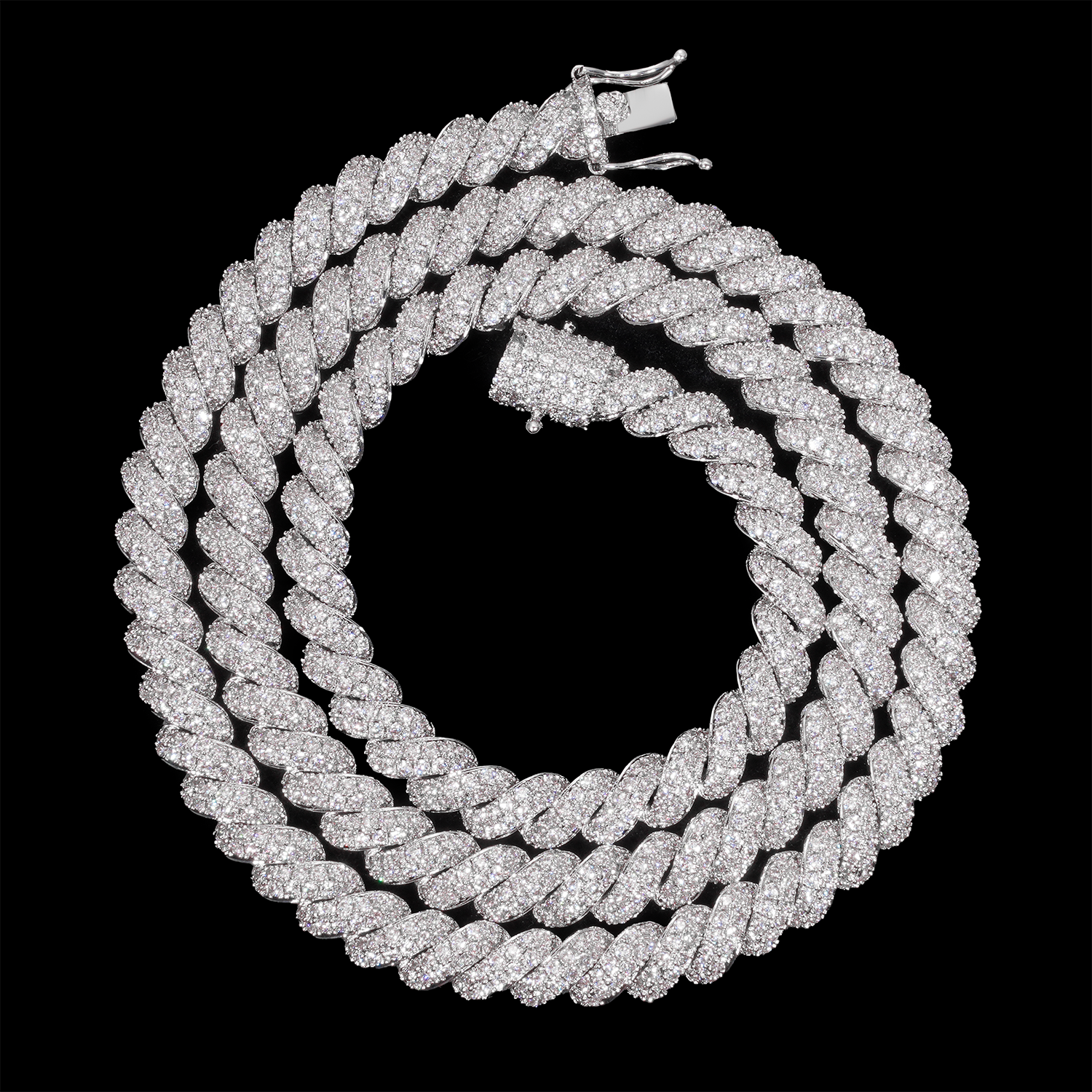 GL 8mm 5A+ Diamond lced Men's Hip Hop Jewelry Rope Chain Main image