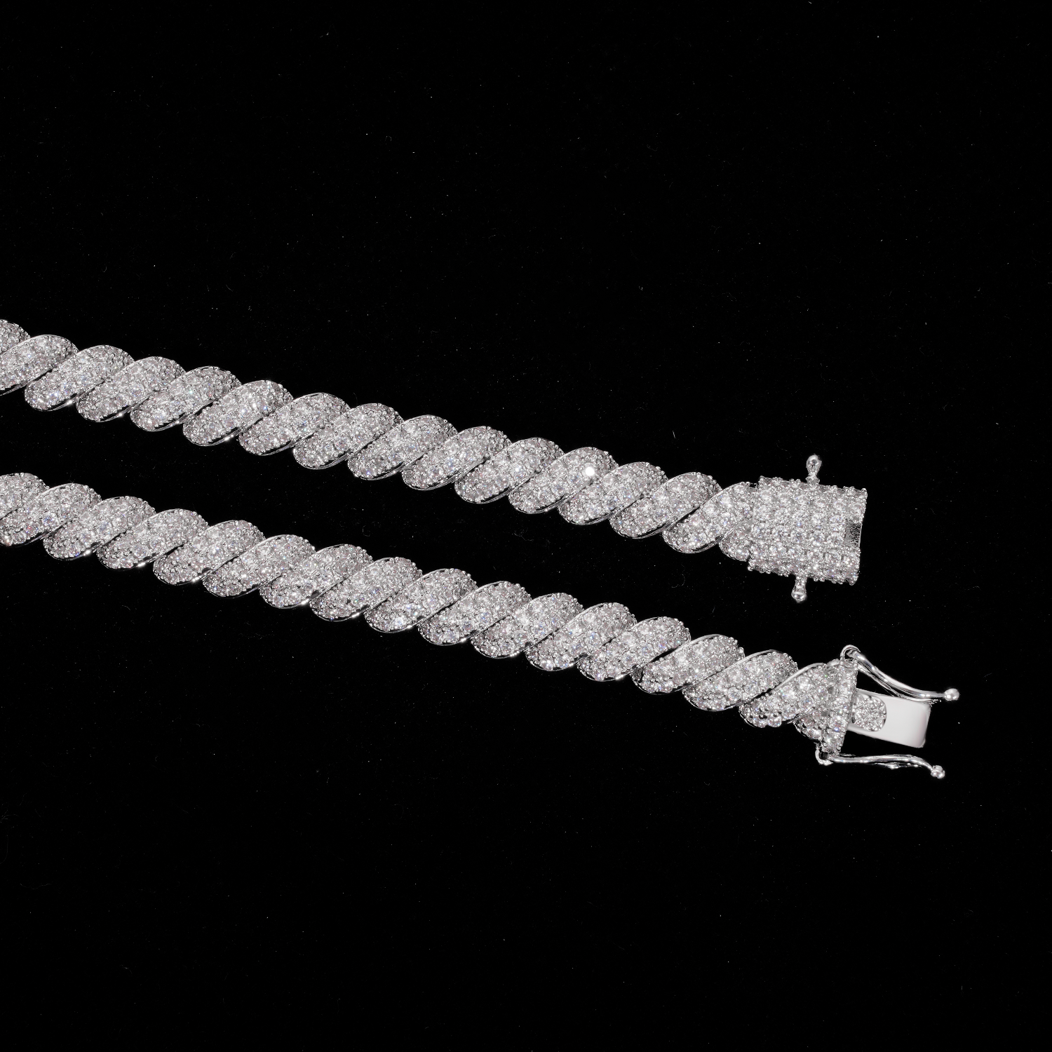 GL 8mm 5A+ Diamond lced Men's Hip Hop Jewelry Rope Chain Secondary image