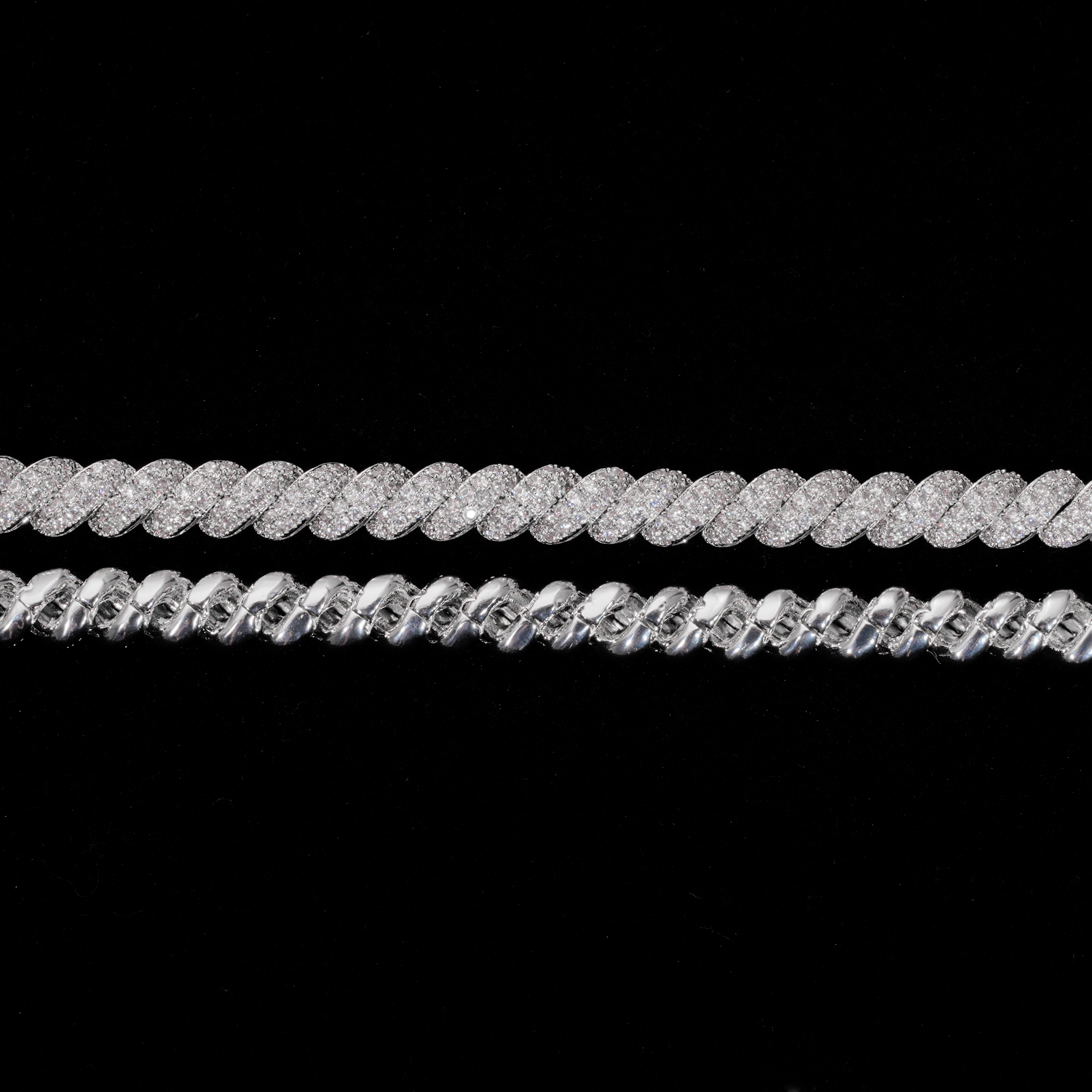 GL 8mm 5A+ Diamond lced Men's Hip Hop Jewelry Rope Chain