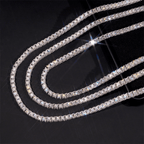 GL 5MM 6.5MM S925 Silver Full Moissanite Necklace Tennis Chain