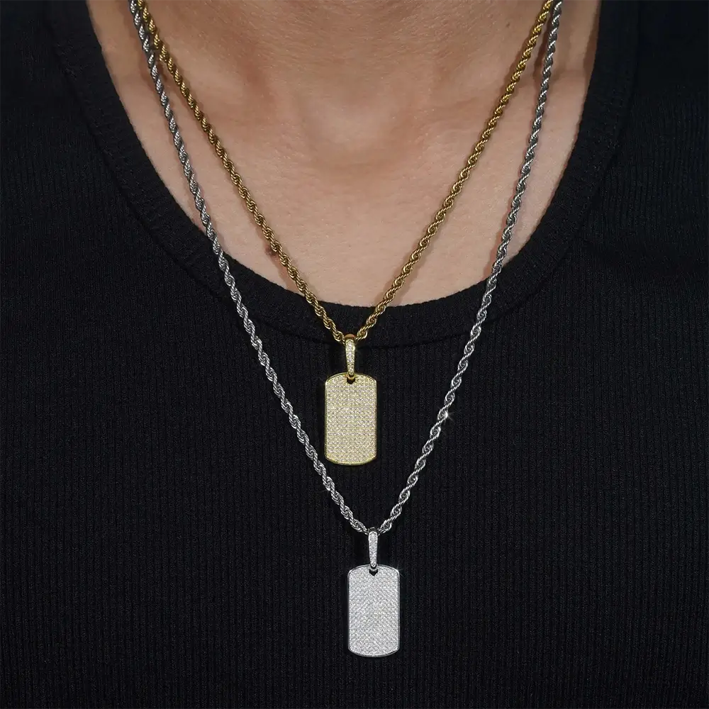 GL Iced Out Hip Hop Nameplate pendant