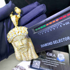 GL Ice Out Moissaite Oversized Jesus Pendant