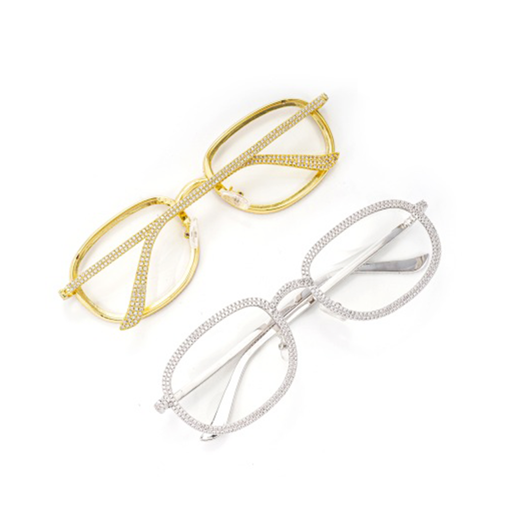 GL Rapper Jewelry  Hip Hop 5A+ Diamind Iced out Glasses