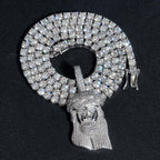 GL Silver VVS Moissanite Iced Out Jesus Pendant