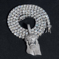 GL Silver VVS Moissanite Iced Out Jesus Pendant
