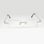 GL Hip-Hop Rimless Sunglasses VVS Moissanite Inlay & Multicolor Gear-Edge Lenses Metal Arms