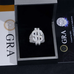 GL Iced $ Money Hip Hop Moissanite Ring