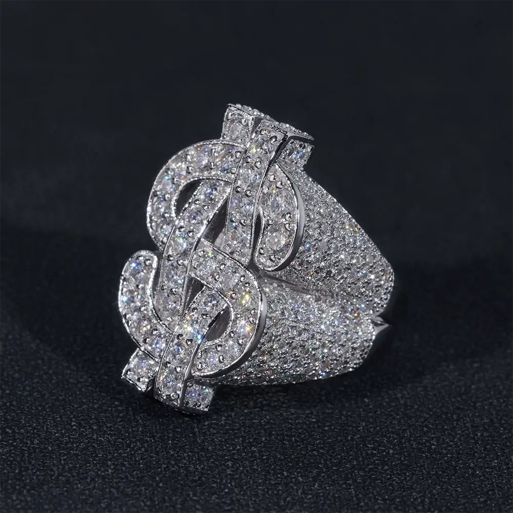 GL Iced $ Money Hip Hop Moissanite Ring