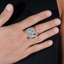 GL Iced Out Prong Setting Baguette Moissanite  Rings