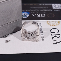 GL Iced Out Prong Setting Baguette Moissanite  Rings