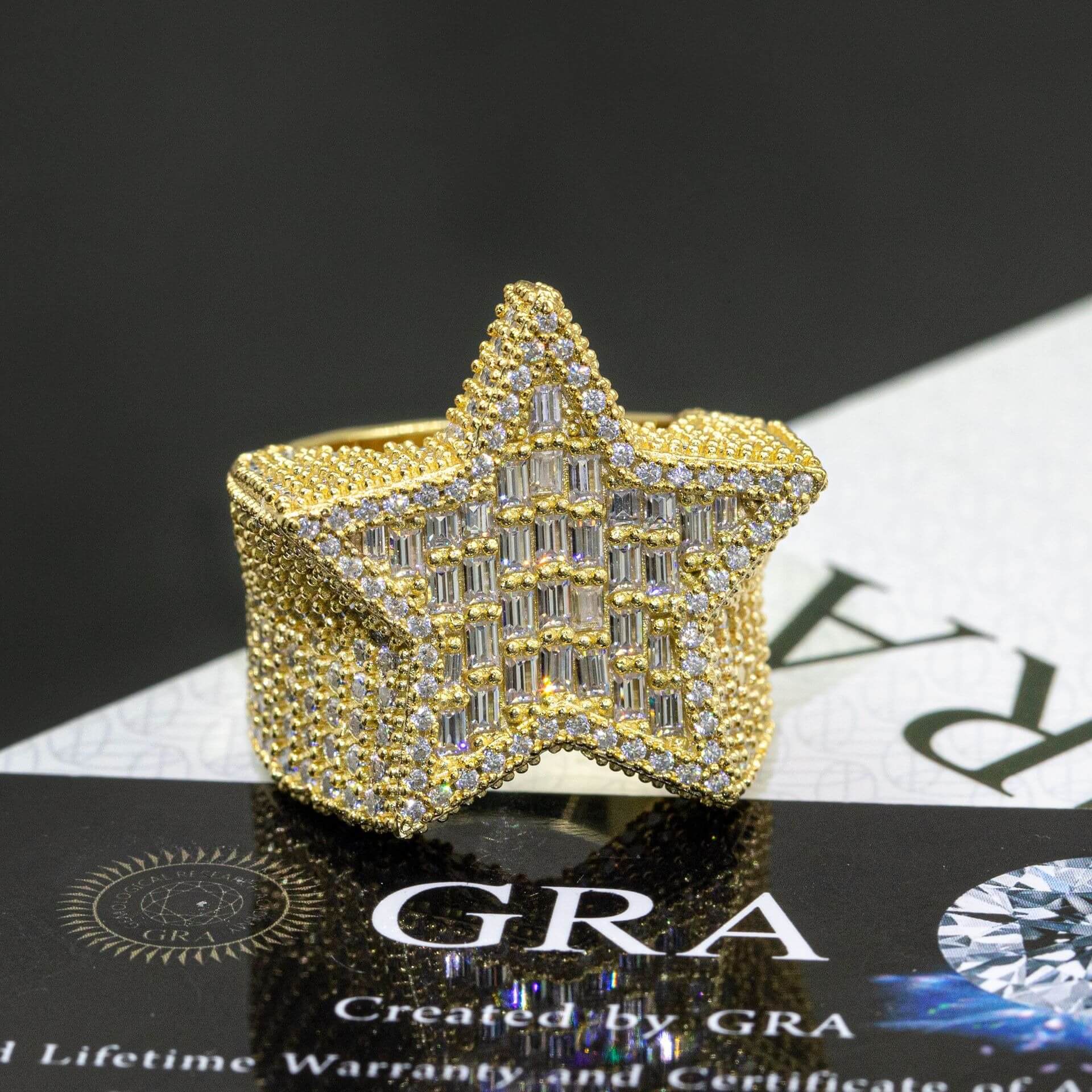 GL Hip Hop Star Boys Ring S925 Silver Moissanite Full Set With Personalized Trendy Ring Secondary image