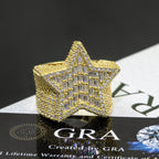 GL Hip Hop Star Boys Ring S925 Silver Moissanite Full Set With Personalized Trendy Ring