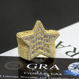 GL Hip Hop Star Boys Ring S925 Silver Moissanite Full Set With Personalized Trendy Ring
