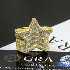 GL Hip Hop Star Boys Ring S925 Silver Moissanite Full Set With Personalized Trendy Ring
