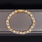 VVA Moissanite Infinity Starburst Chain S925 Silver 8mm Chain