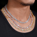 VVA Moissanite Infinity Starburst Chain S925 Silver 8mm Chain