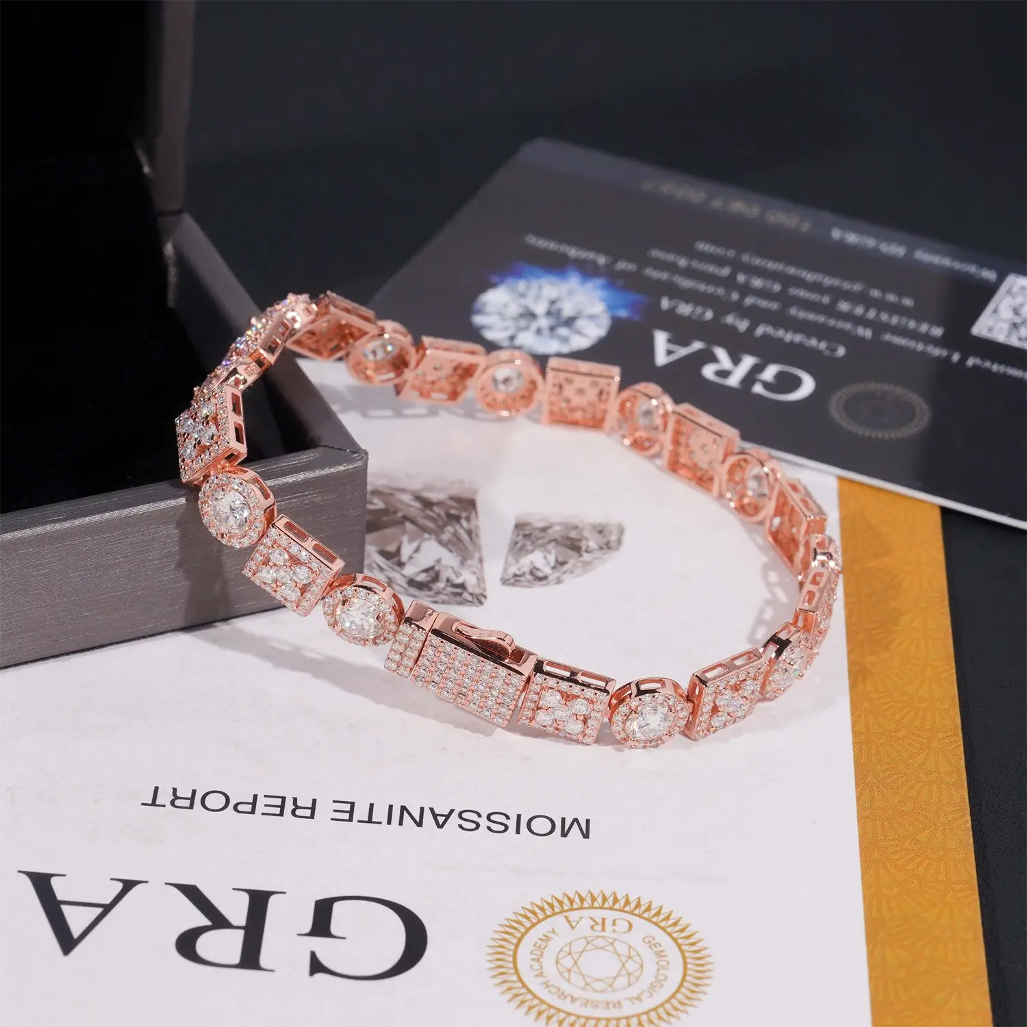 VVS Moissanite Multi-Shape Tennis Chain S925 Silver Necklace/Bracelet
