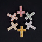 Micro Flooded S925 Silver VVS Moissanite Cross Pendant