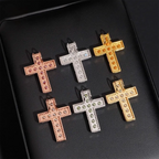 Micro Flooded S925 Silver VVS Moissanite Cross Pendant