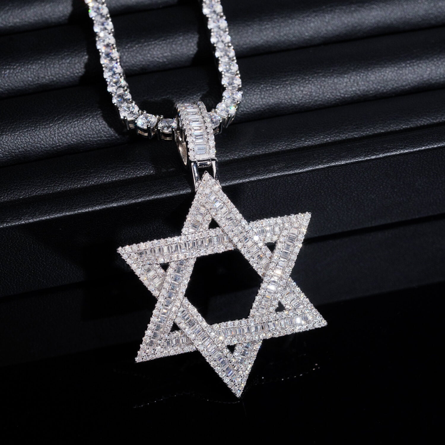 GL Lucky Star of David Moissanite Diamond Pendant Main image